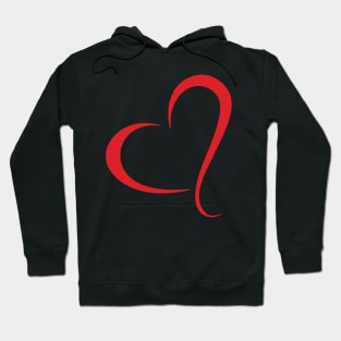 Red Open Love Hearts Hoodie